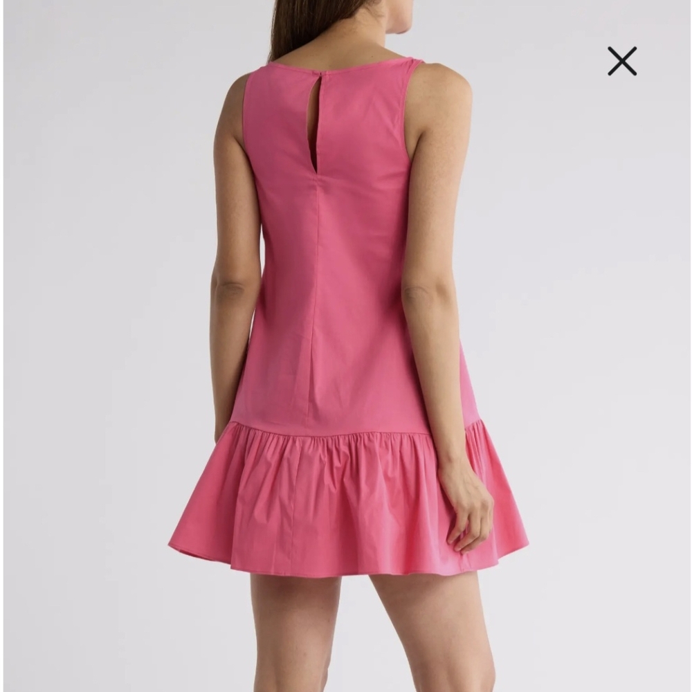 Donna Morgan Vibrant Pink Flambe Mini Dress - Picture 2 of 6